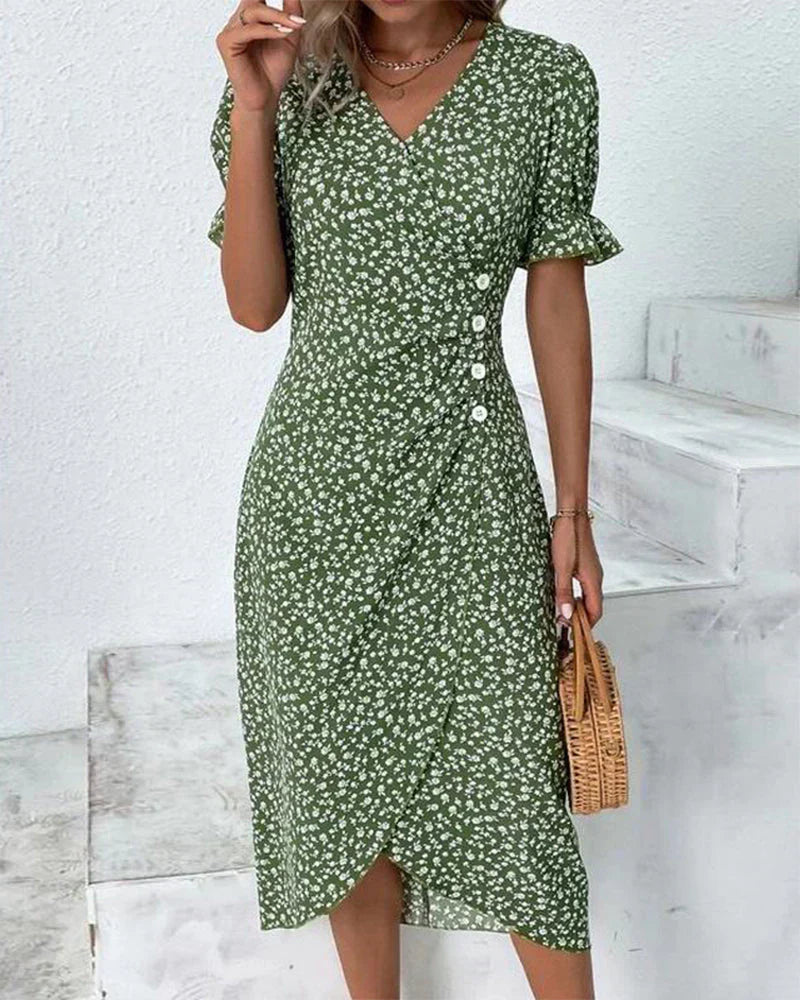 Geraldine® | Short Sleeve Dress With Floral Print