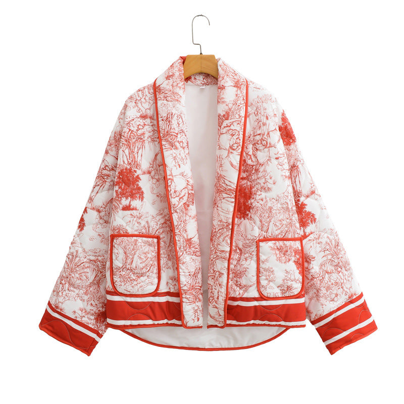 Zahira | Printed quilted jacket