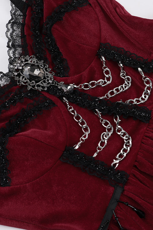 Chain Lace A‑Line Gothic Dress