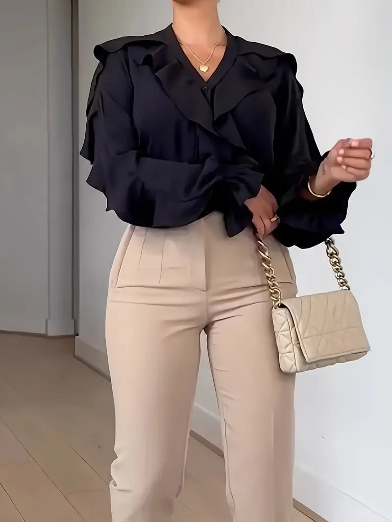 Mara® | Ruffled Blouse With Long Sleeves