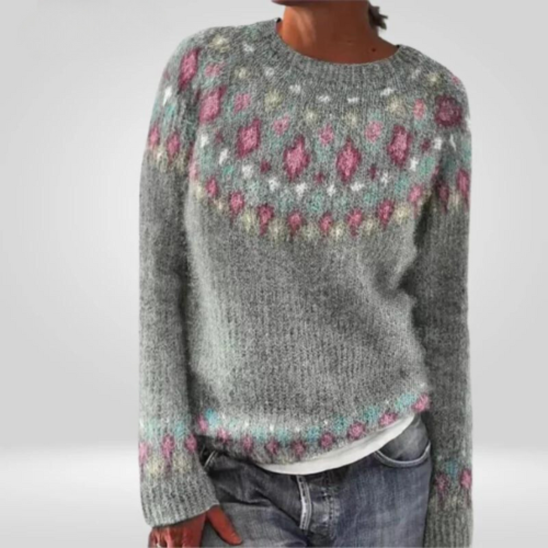 Lena | Warm women's sweater with a crew neck