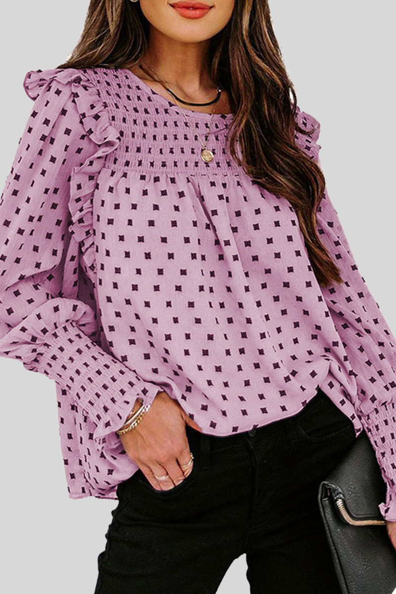Rosanna® | Chic Lantern Print Blouse With Long Sleeves