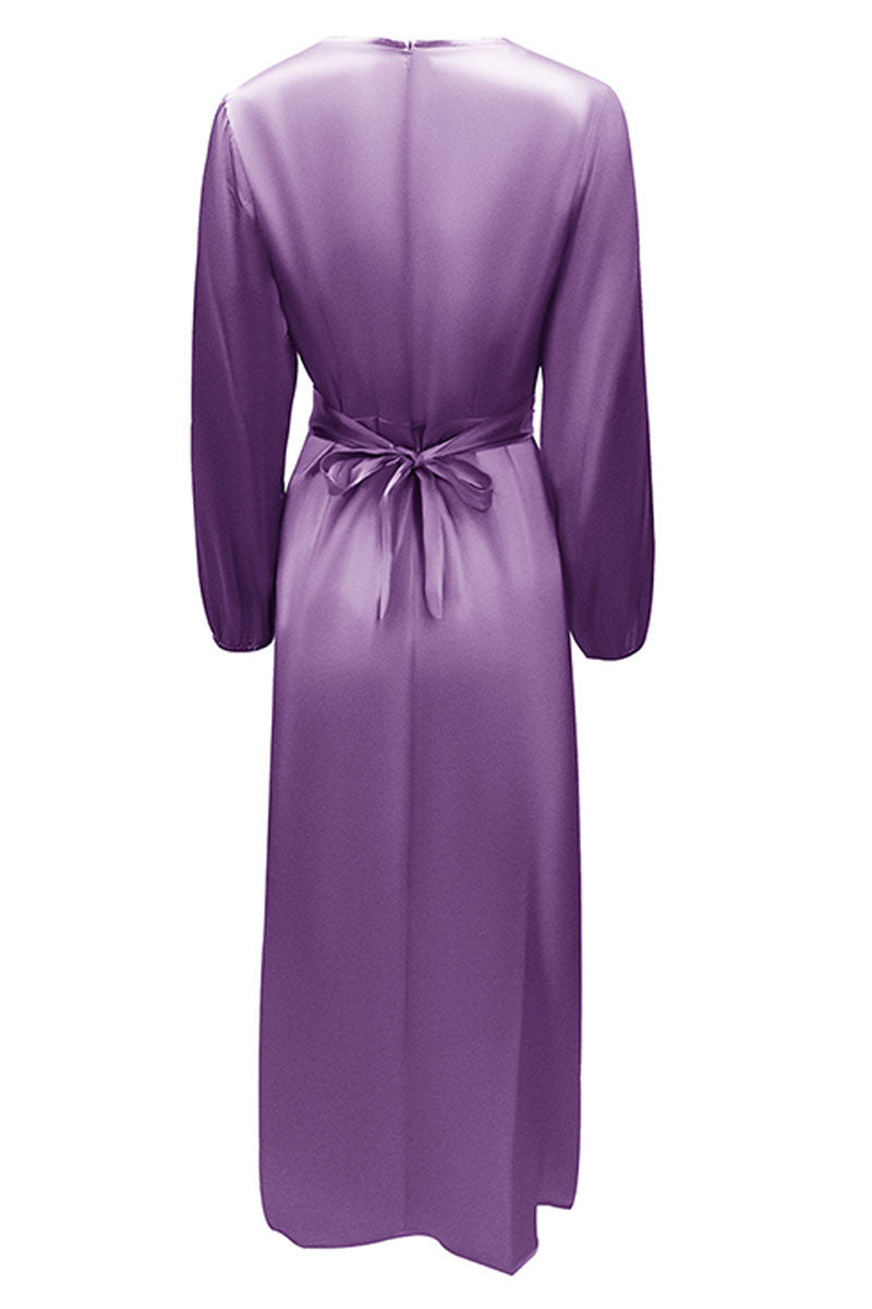 Hana | Fashion Stars Solid Patchwork O-Neck A-Line Dresses