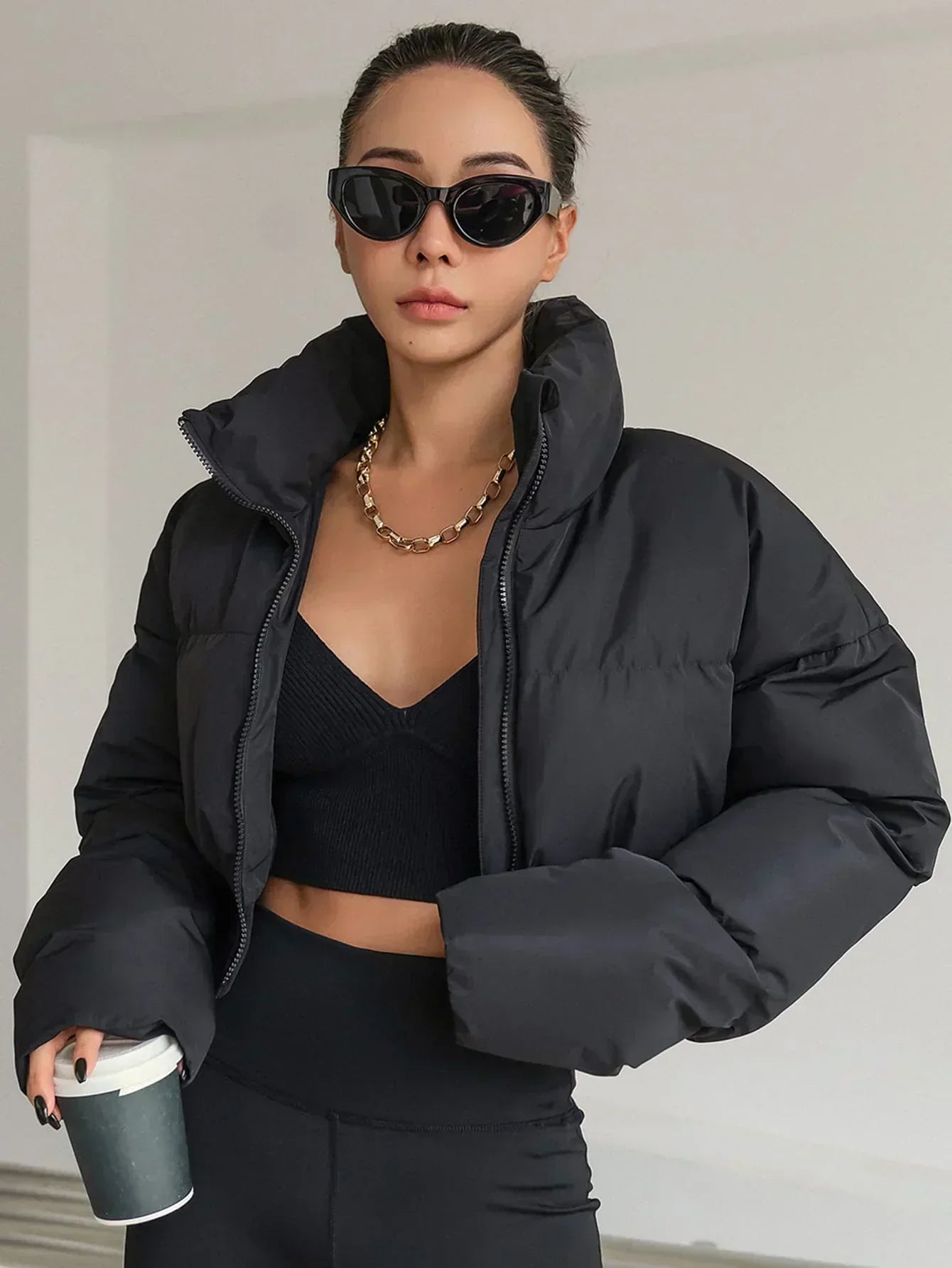 Zenaida | Short padded jacket with a matt finish