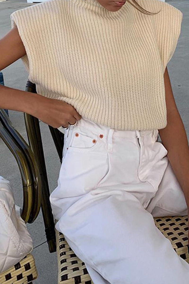 Stella | Casual solid color turtleneck tops