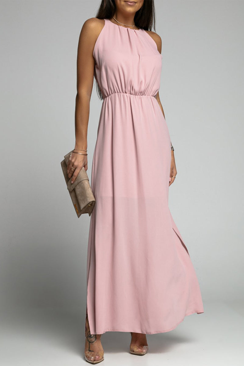 Francesca® | Casual Sleeveless Round Neck Long Dress