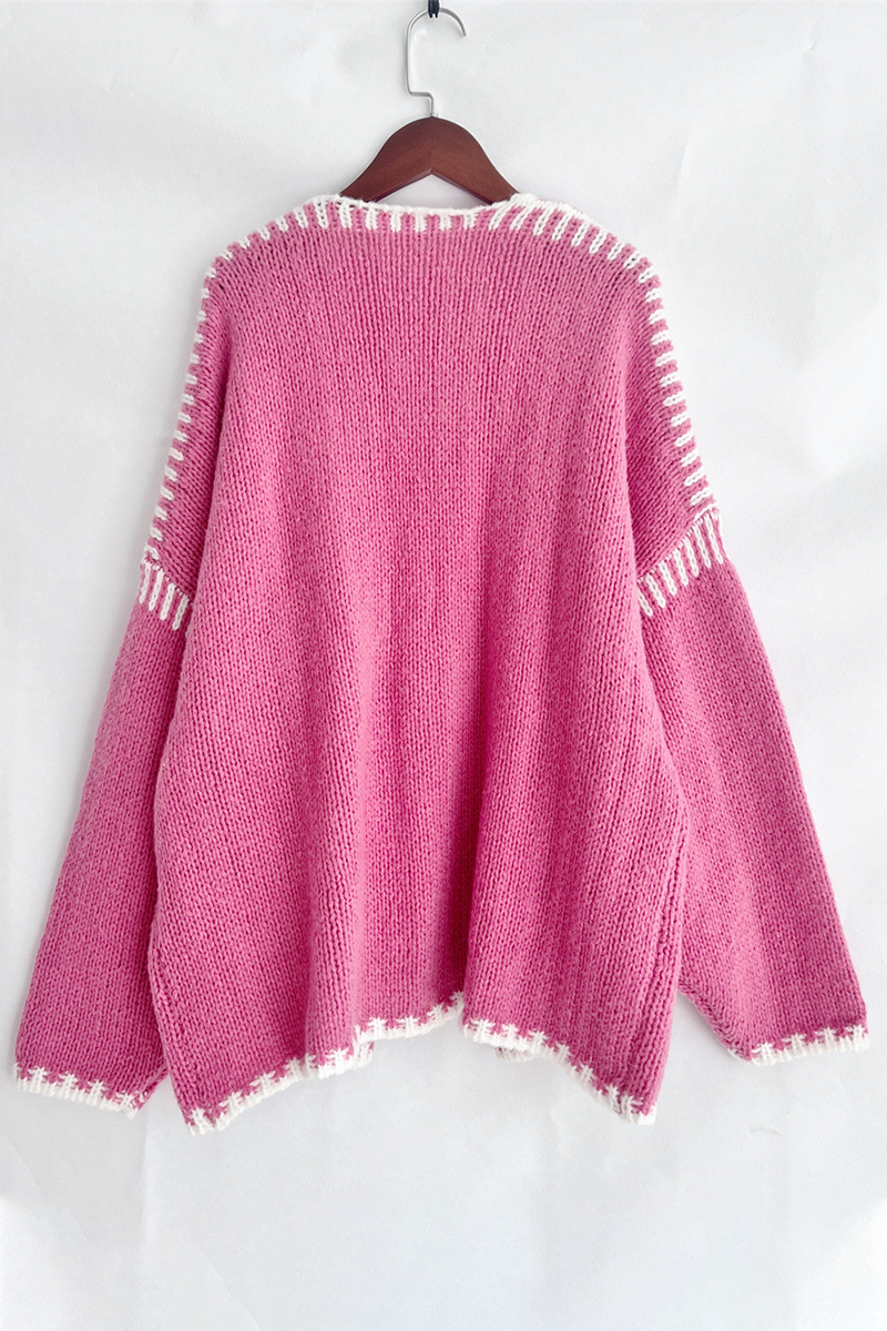 Ellen | Casual solid color woven contrast outerwear