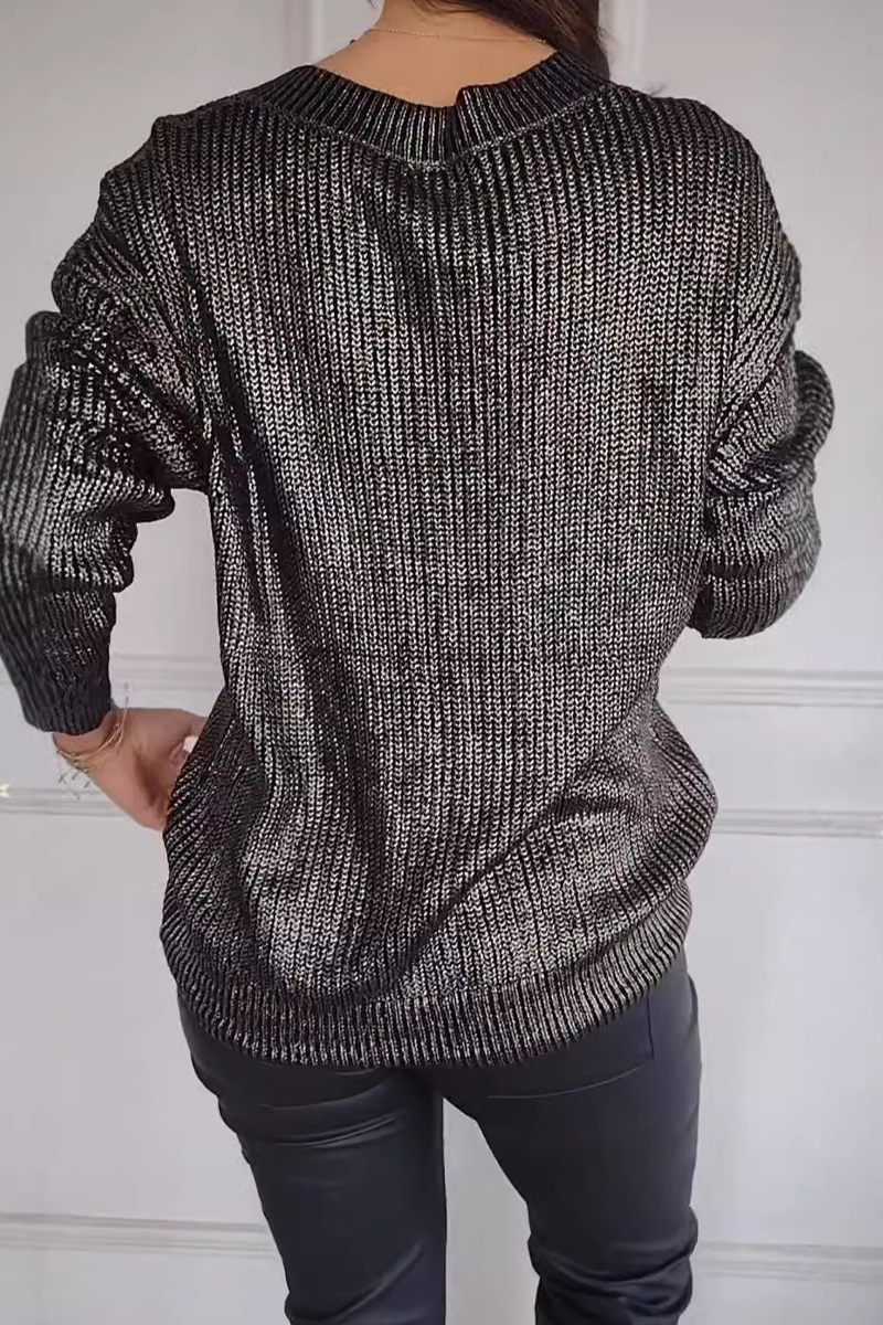 Irene | Casual patchwork V-neck sweaters for everyday wear