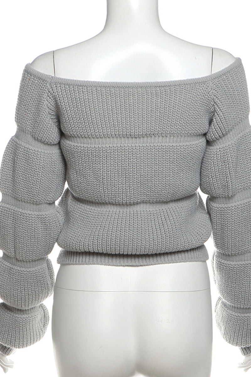Laurien | Casual off-the-shoulder patchwork sweaters