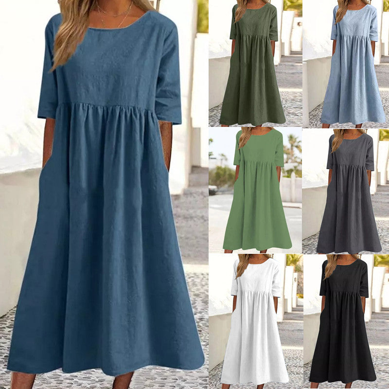 Veronica® | Midi Dress With Three-Quarter Sleeves