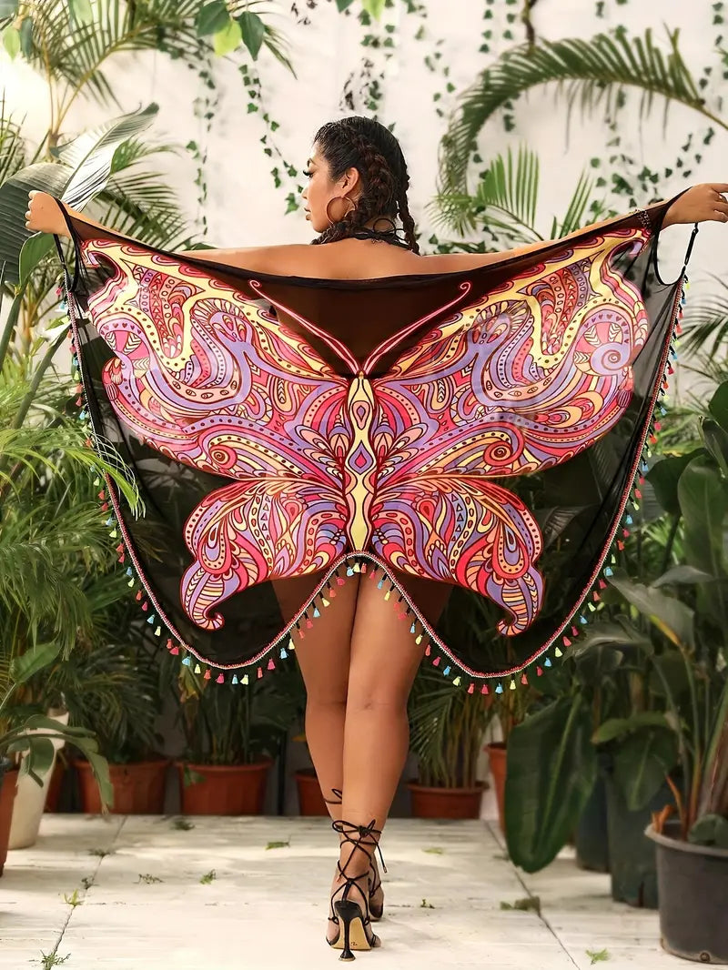 Zelda® | Women'S Printed Beach Throw Black