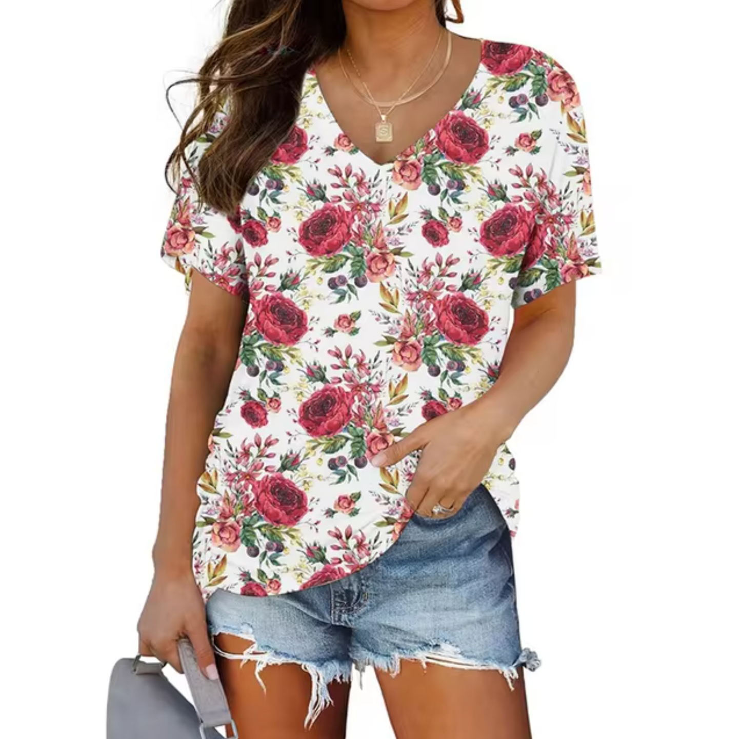 Hailey® | Printed V-Neck T-Shirts