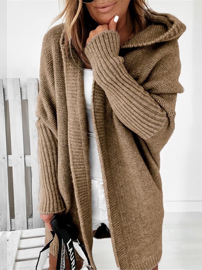 Ofelia® | Mid-length hooded coat with plain seams