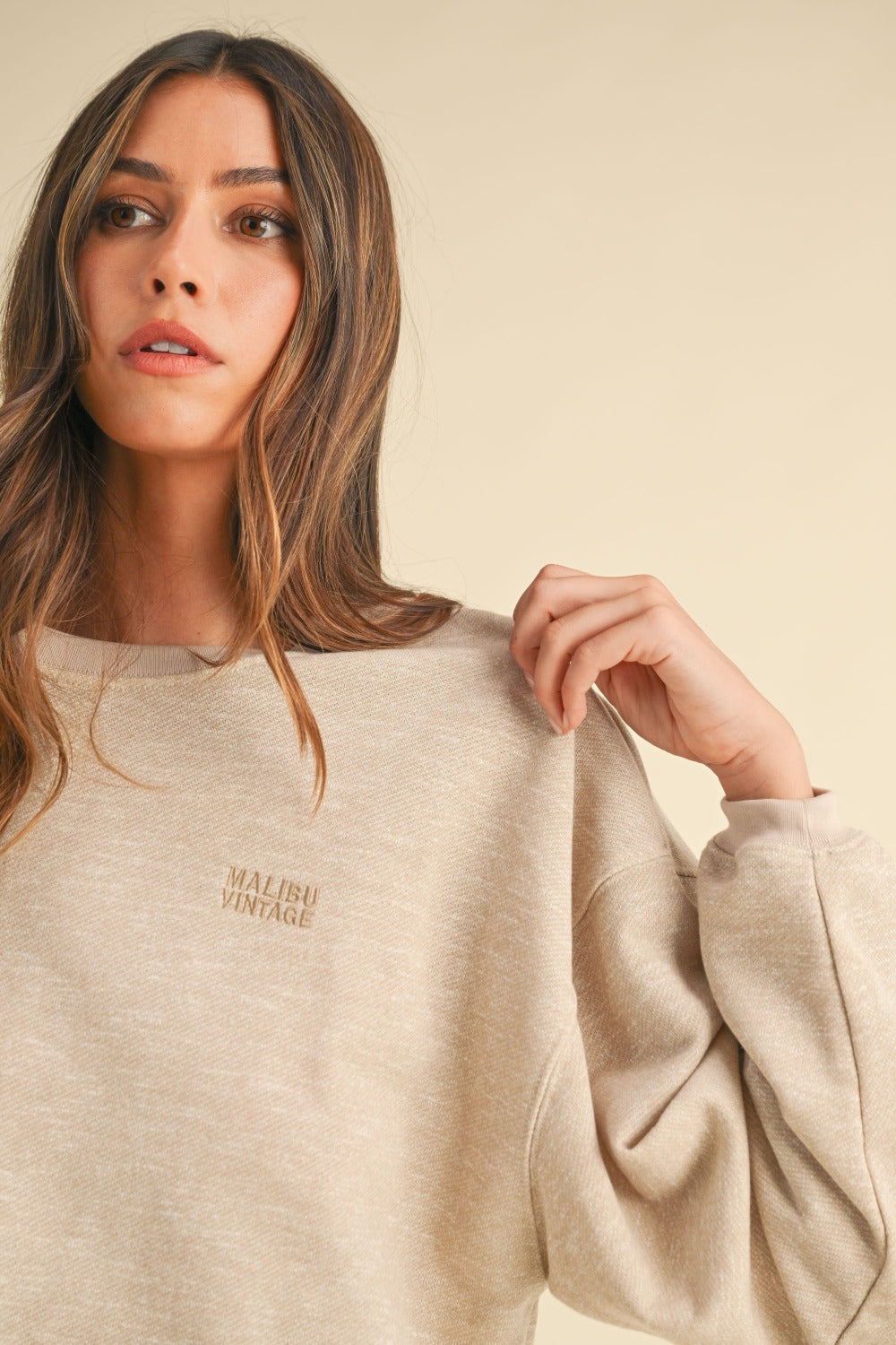 Alba | Mable crew neck sweatshirt with letter embroidery