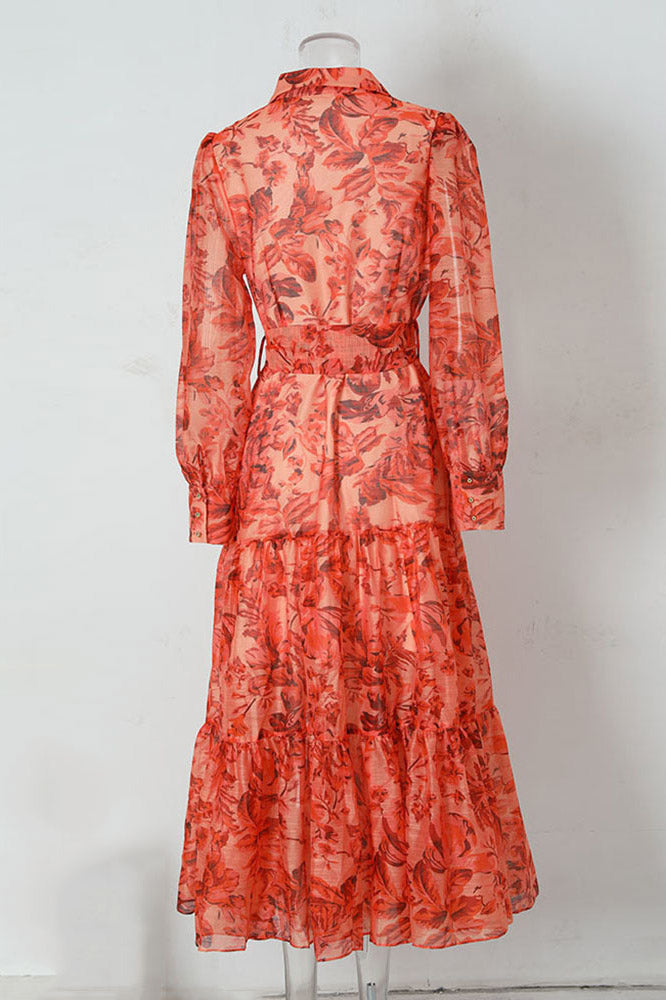 Silvia® | Maxi Dress With Balloon Sleeves And Print
