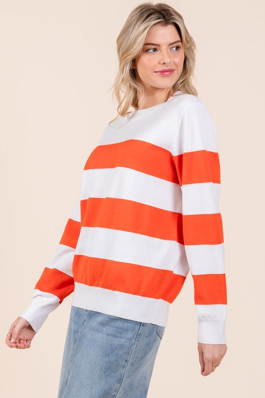 Greta | Lightweight knitted sweater with stripes