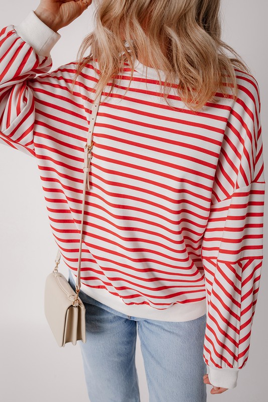 Fabienne | Loose women's sweatshirt with low shoulders and a crew neck
