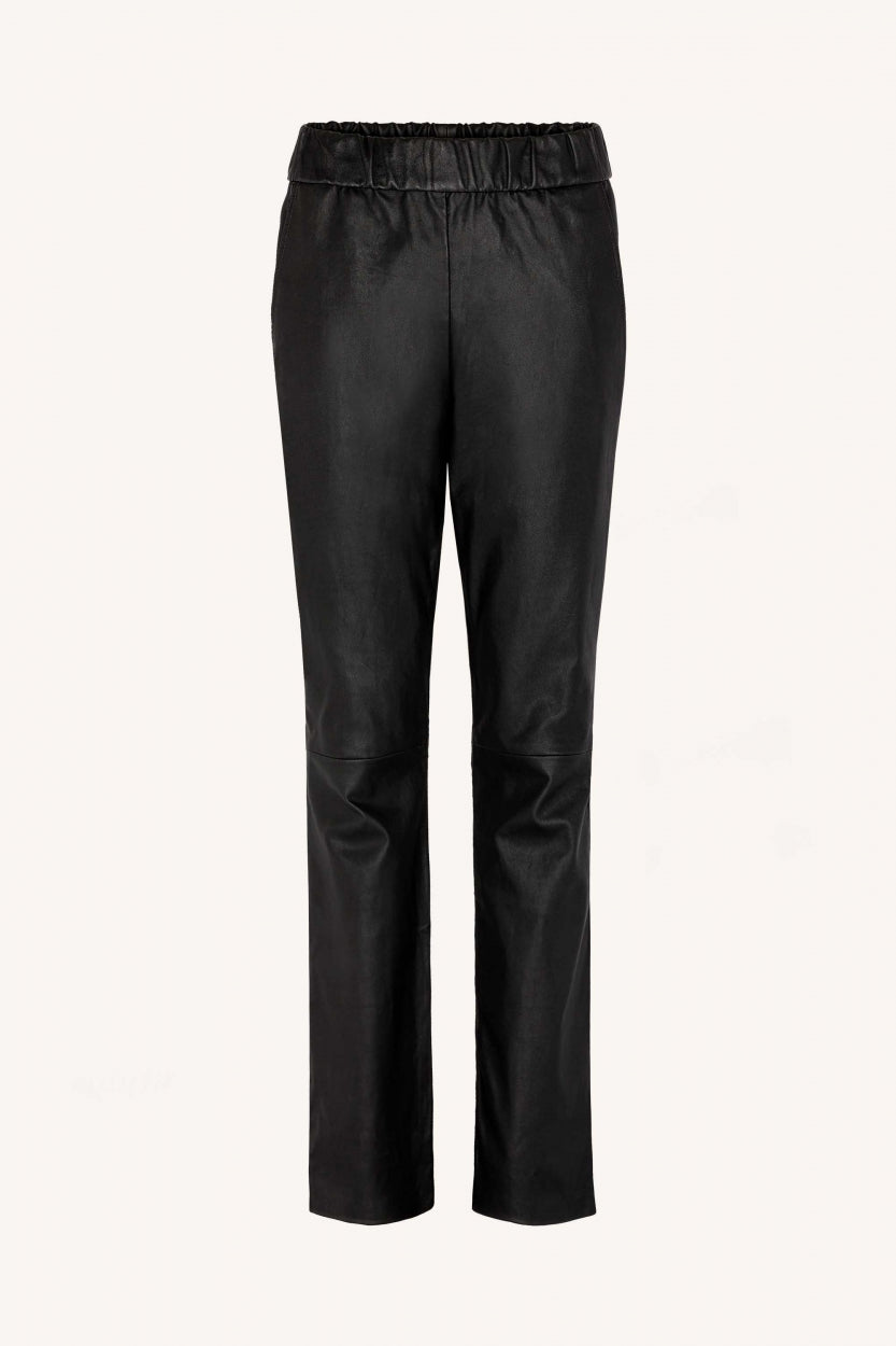 Elvia | Black Lowie leather pants