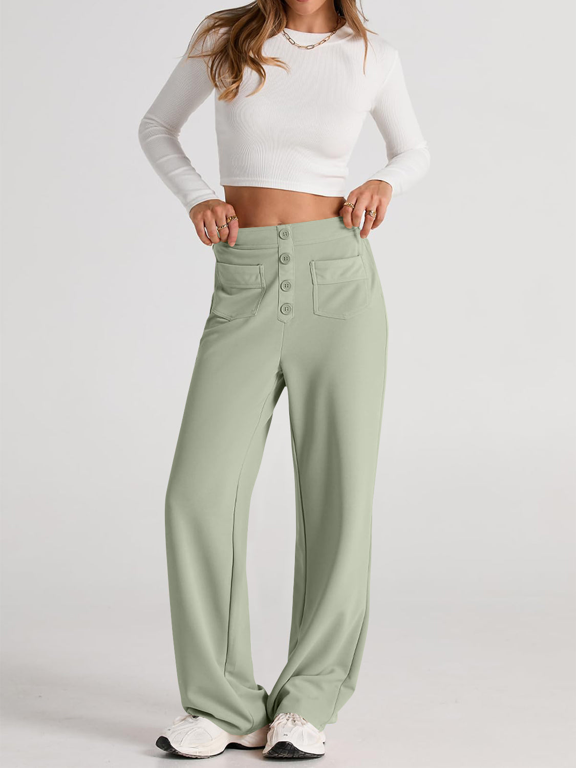 Aurora | Wide-leg, high-waisted trousers
