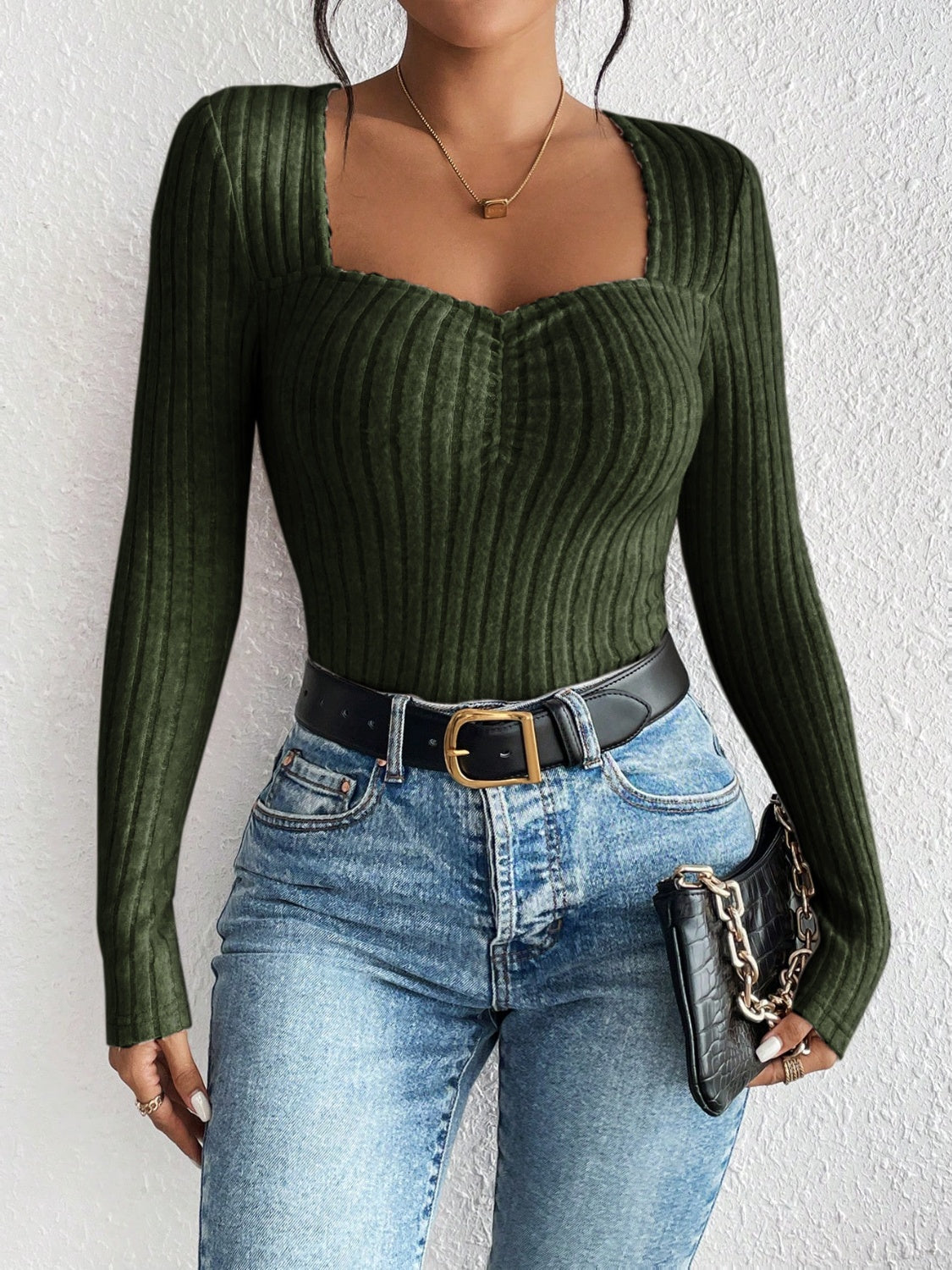 Lotte | Ribbed long sleeve t-shirt
