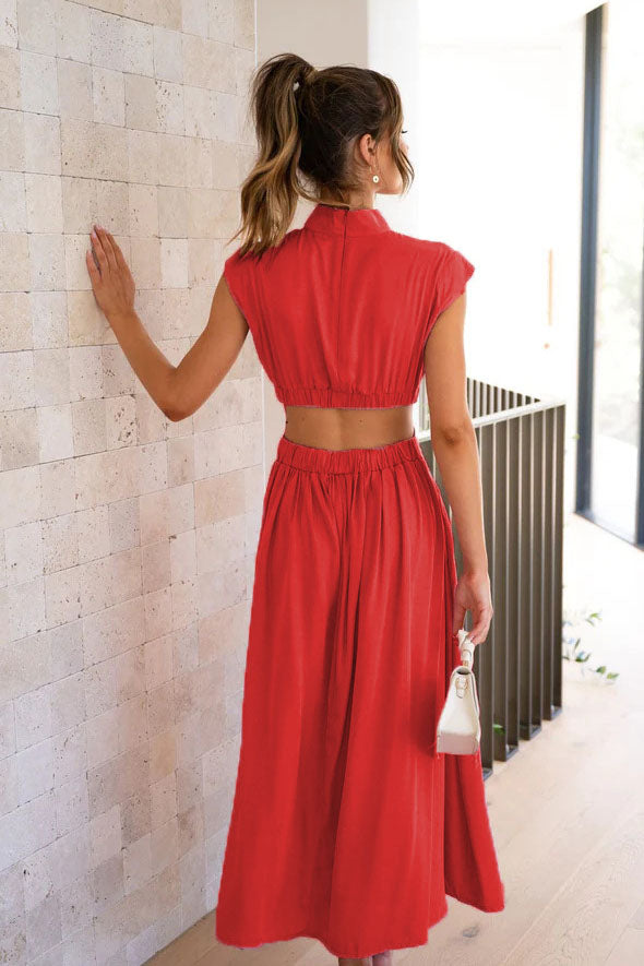 Rafaela® | Holiday Midi Dress With Cut-Out Waist And Pockets