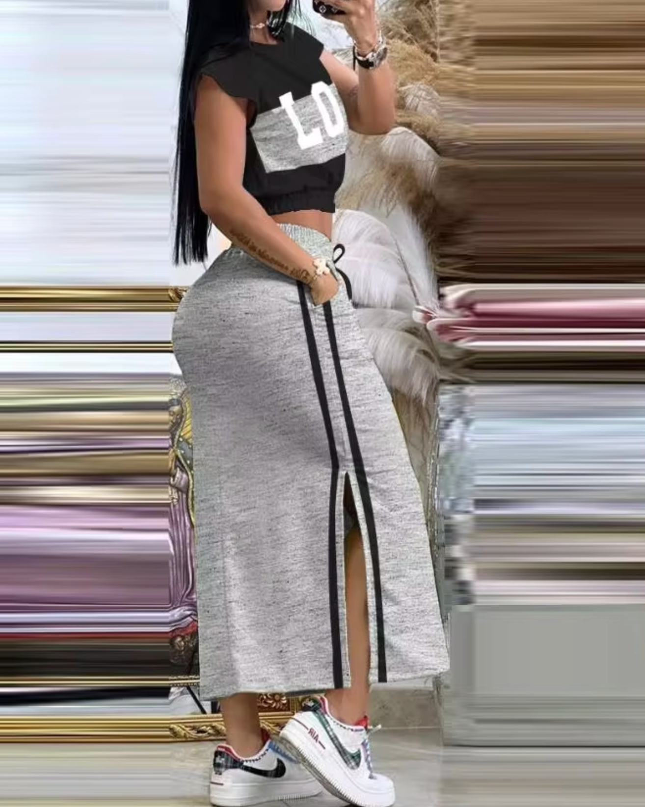 Grace® | Crop Top And Skirt Set