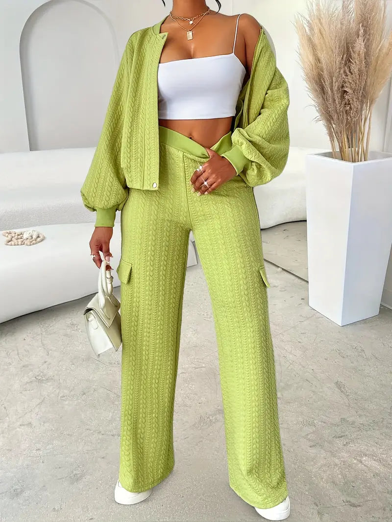 Susan® | Two-Piece Polyester Trouser Suit Set For Women