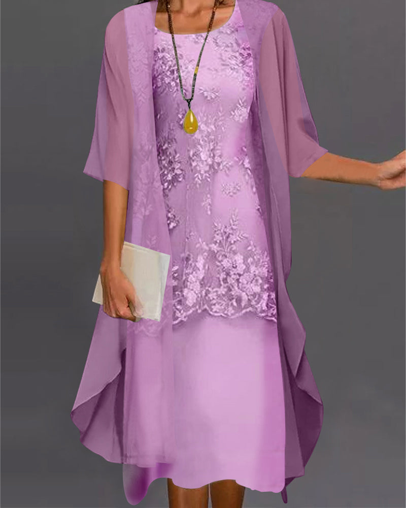 Simona® | Elegant Two-Piece Chiffon Dress