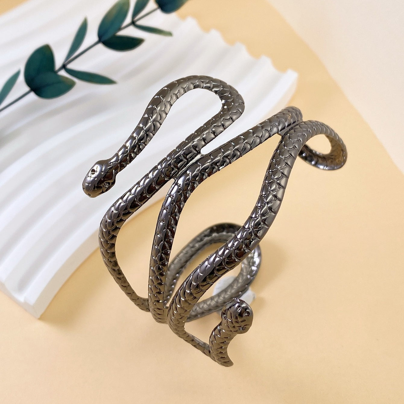 Punk Metal Snake Wrap Bracelet