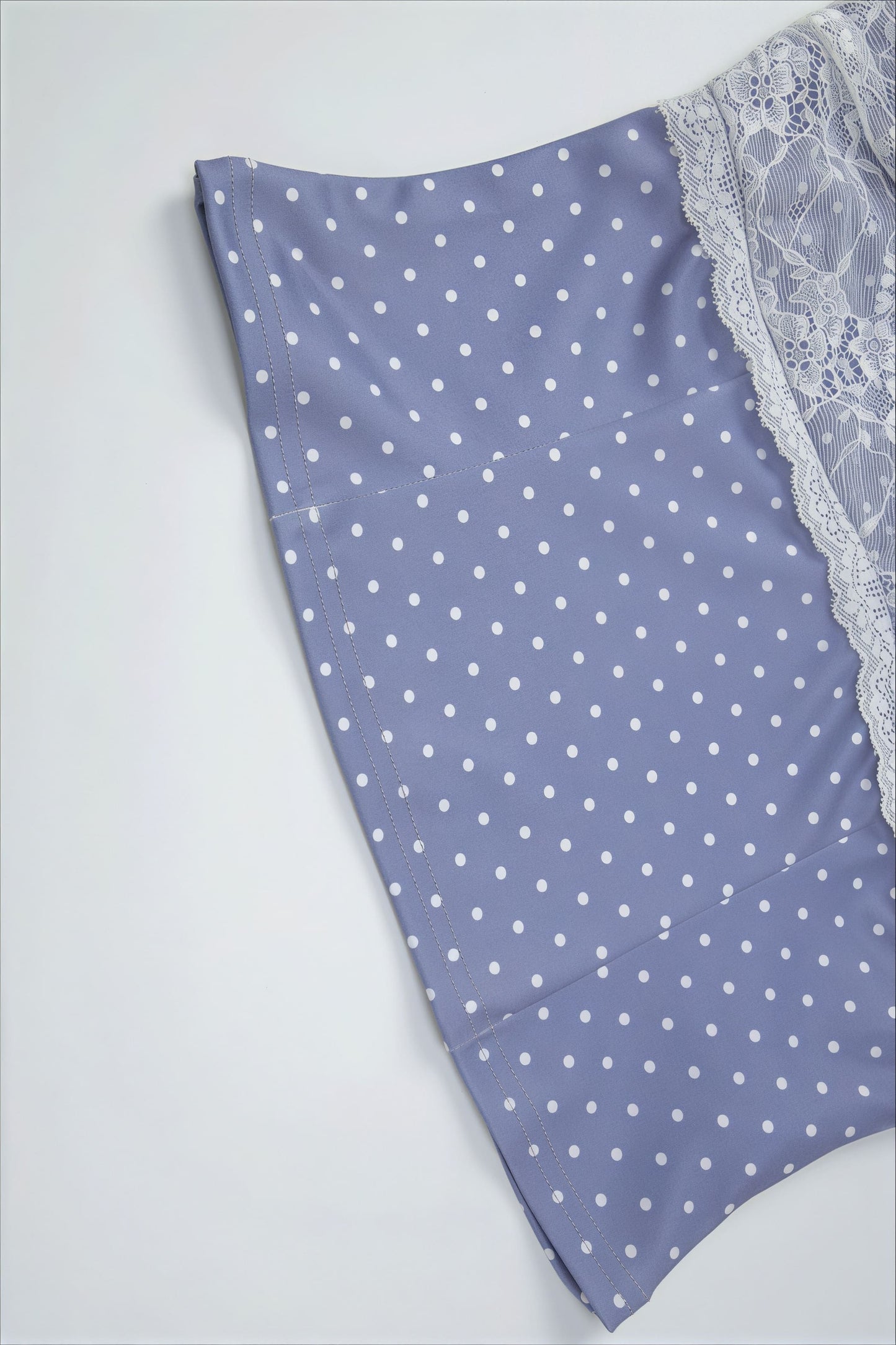 Lace Polka Dot Print Crop Tank Mini Skirt Set