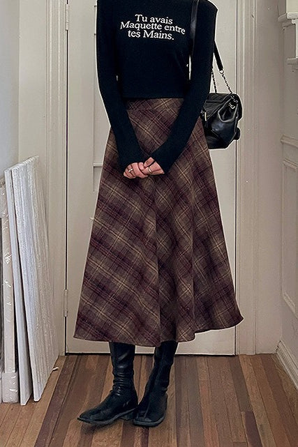 Vintage Red Mohair Skirt