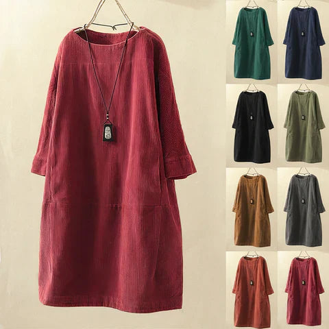 Fernanda® | A-Line Corduroy Dress