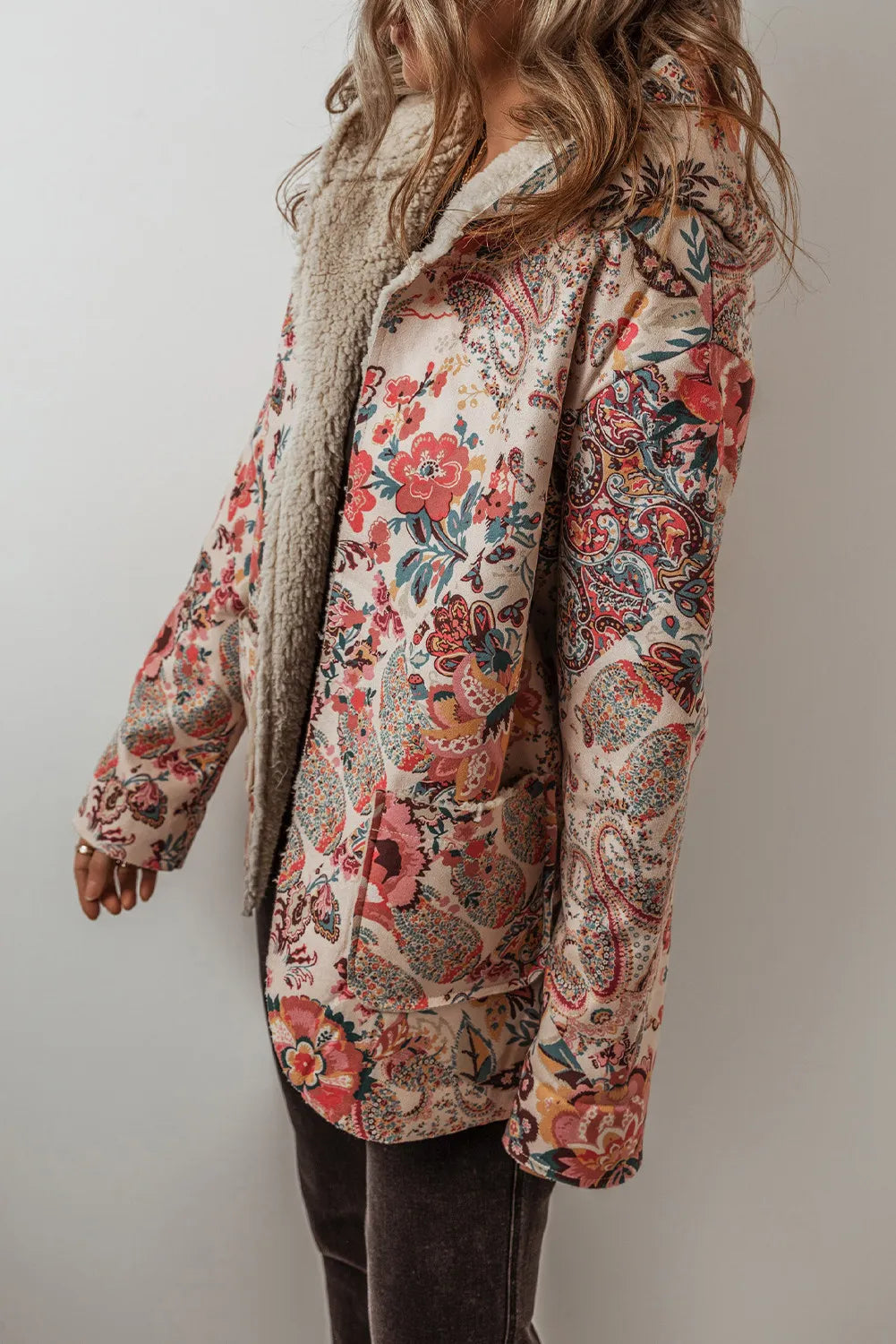 Eleonora | Printed long sleeve hooded jacket