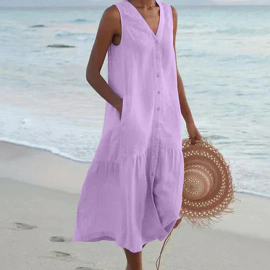 Kaitlyn® | Elegant Women'S Linen Dress