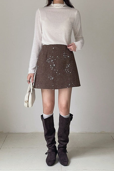 Crystal Bead Embellished Skirt