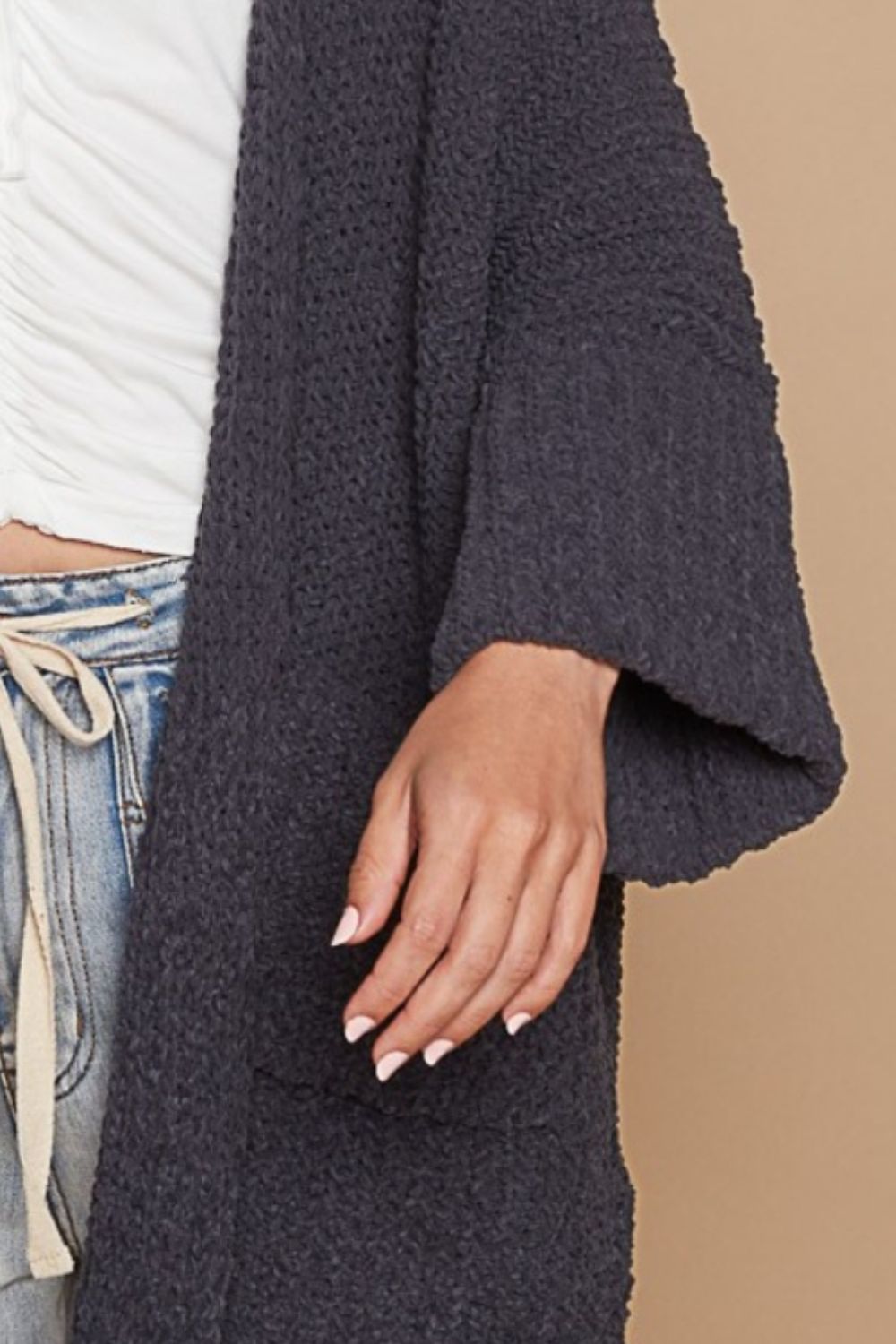 Eliana | Open front sweater cardigan with pockets