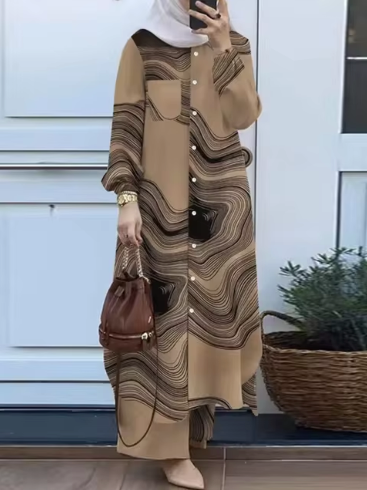 Elisa | Elegant two-piece set of trousers and dress