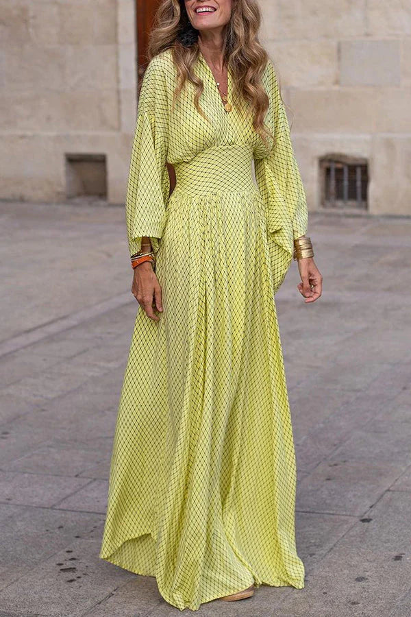 Mercedes® | Women's geometric long-sleeved dress