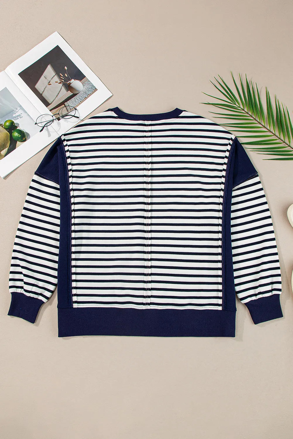 Vera | Striped long-sleeved crew neck sweatshirt