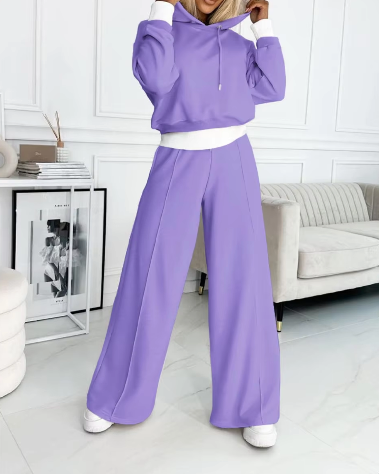Nora | Two piece set with hoodie and wide leg pants