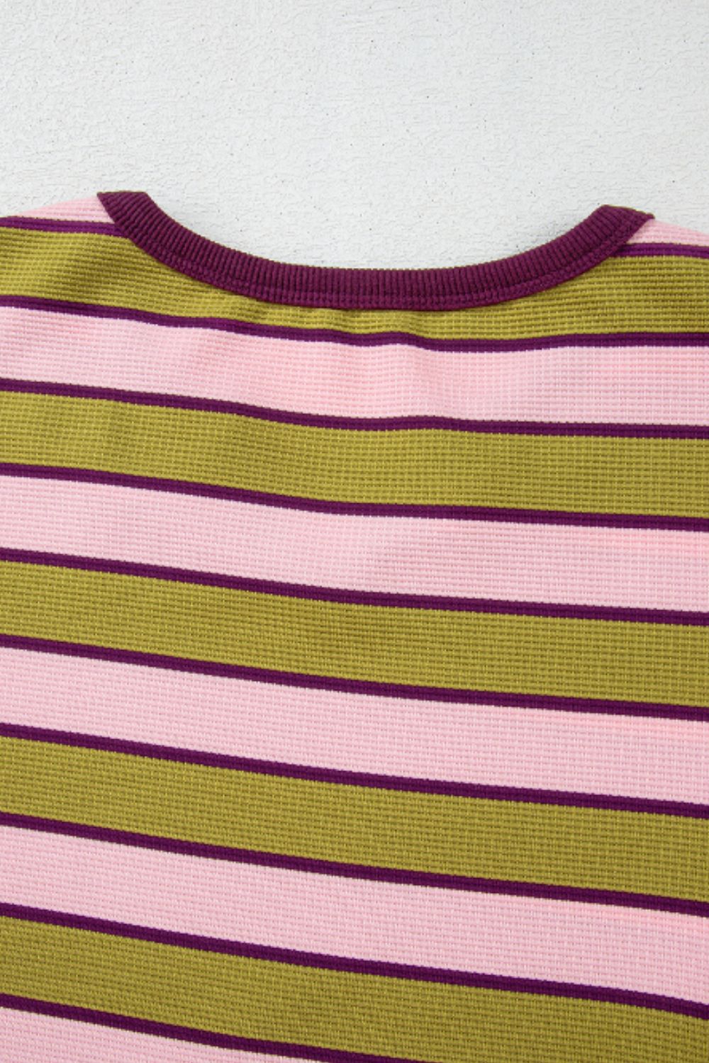 Katia | Striped notched long sleeve t-shirt