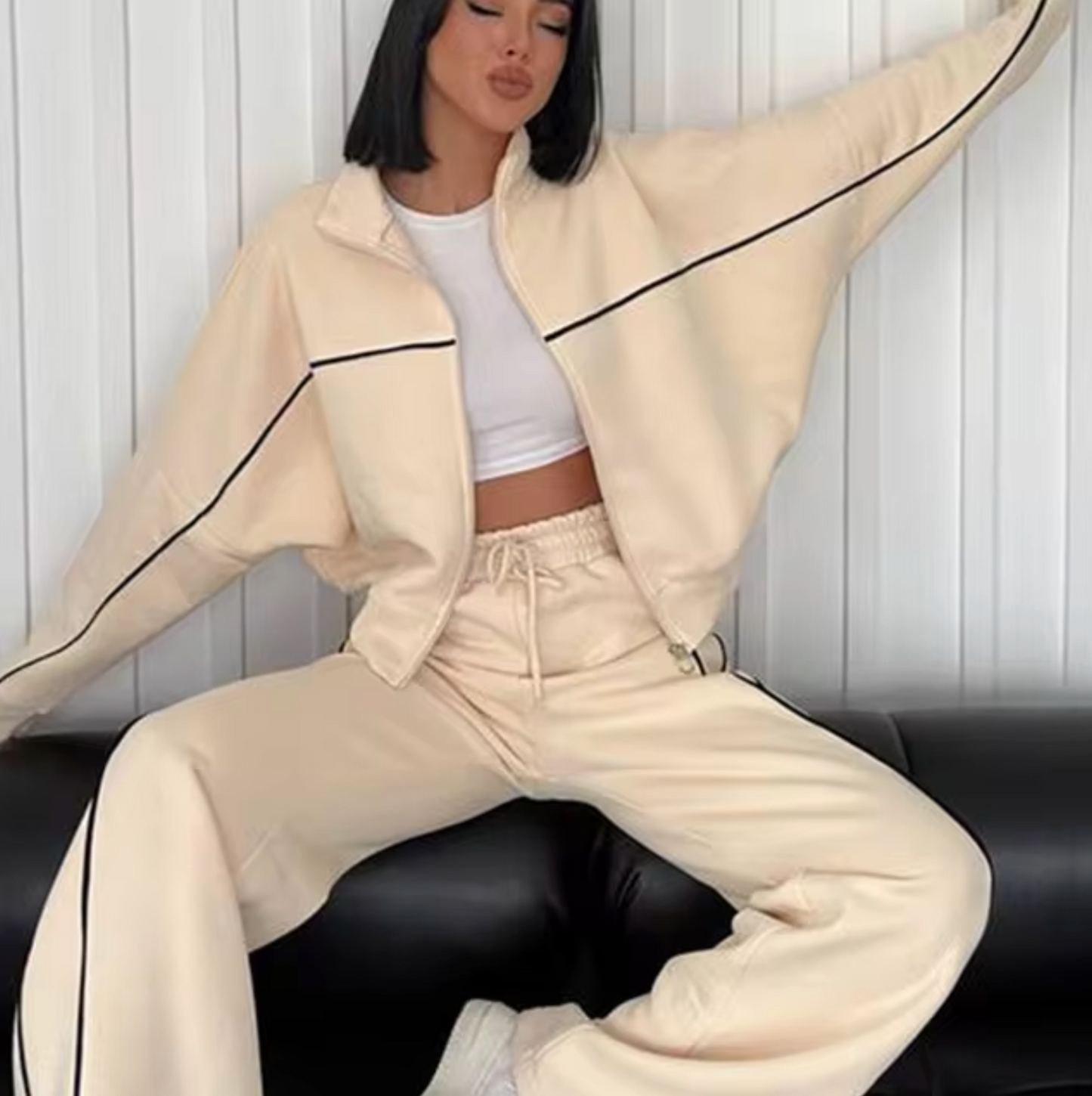 Nicol | Turtleneck cardigan and trousers set