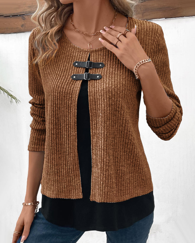 Simone | Layered long sleeve top