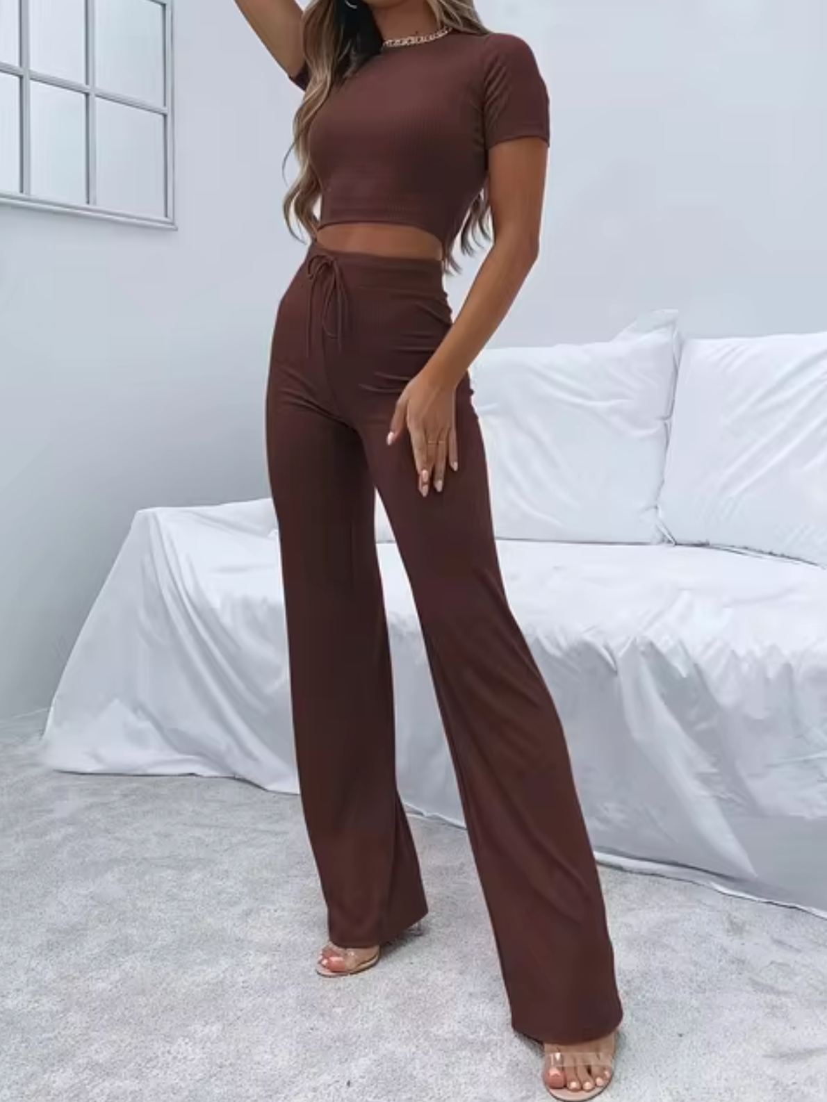 Julia® | Crop Top And Pants Set