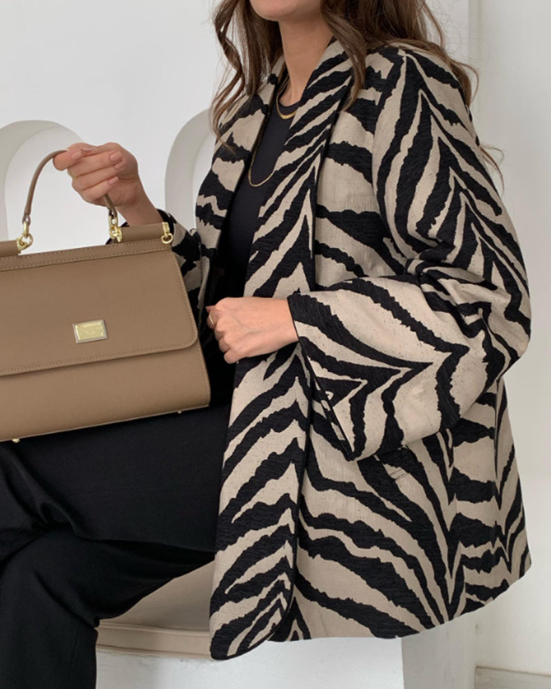 Gabrielle | Stylish jacket with a zebra pattern