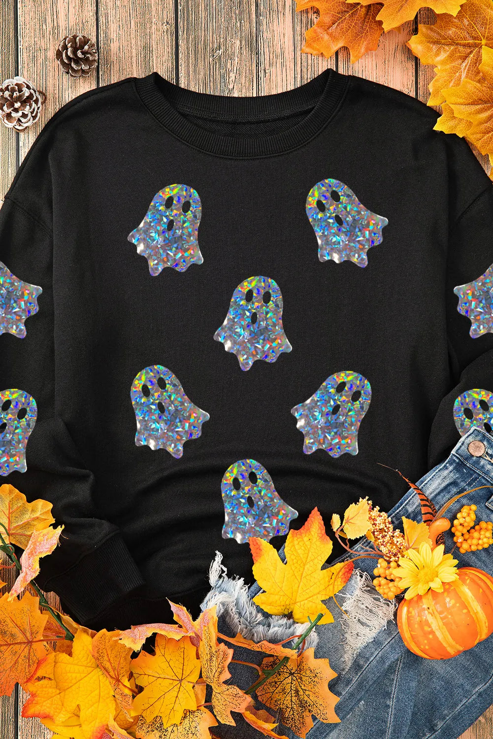 Olga | Ghost crew neck long sleeve sweatshirt