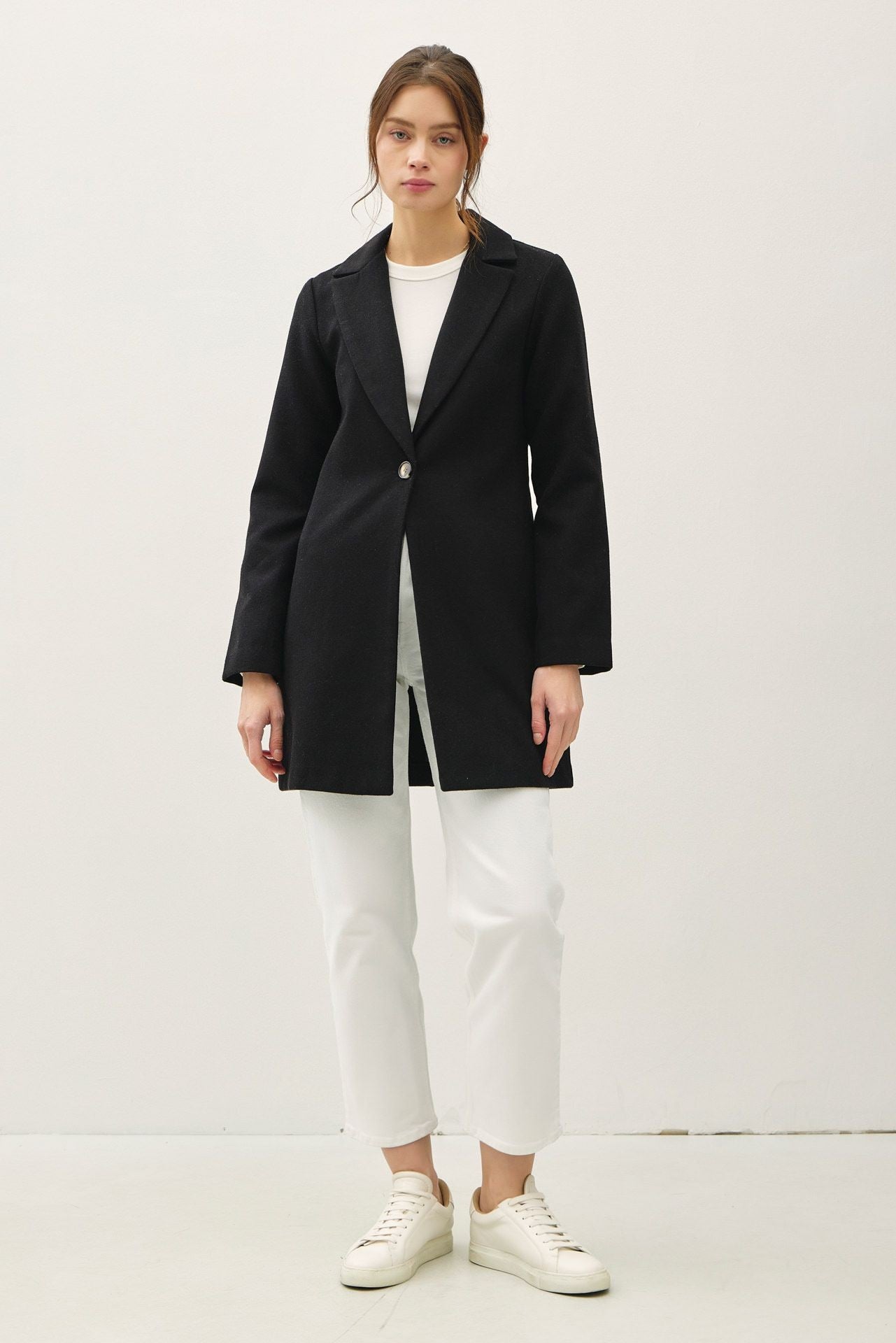 Paloma | Be Cool one button long sleeve coat with pockets