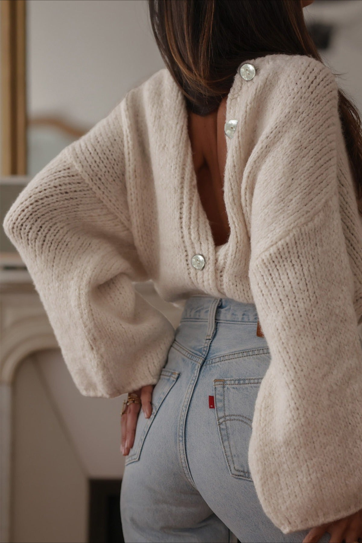 Elegant Solid Single Breasted Knit Cardigan
