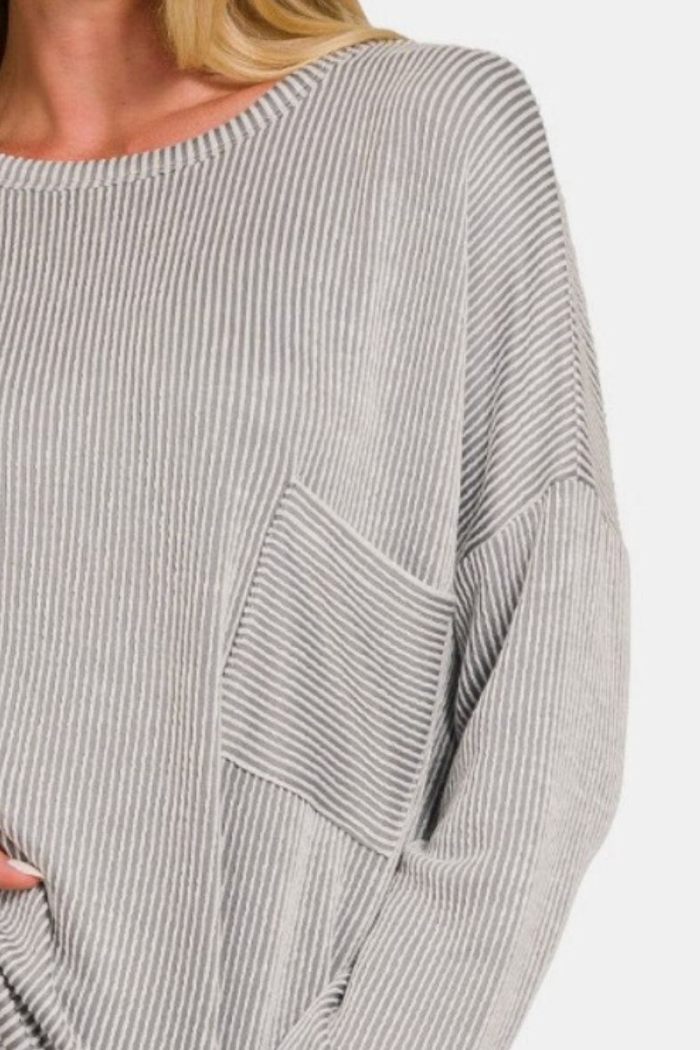 Frida | Ribbed striped long sleeve t-shirt