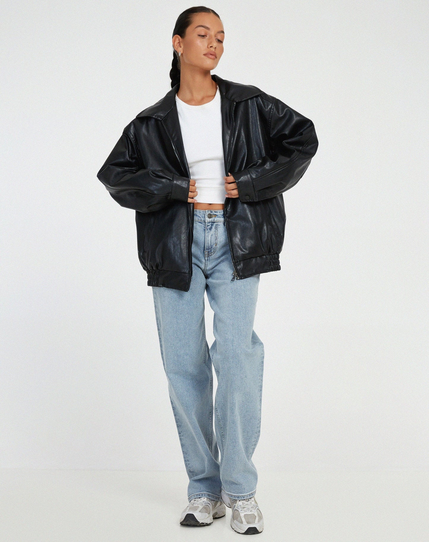 Maite® | Loose women's leather jacket